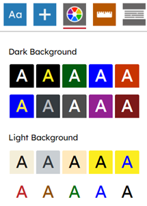 Recite Me accessibility toolbar display options